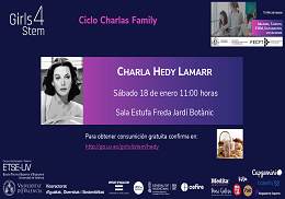 Primera Charla Girls4STEM Family dedicada a Hedy Lamarr orientada a público familiar